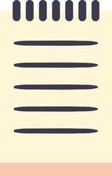 notebook line and fill style icon design vector image