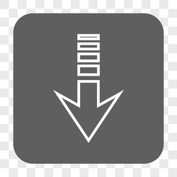 send down rounded square button vector image
