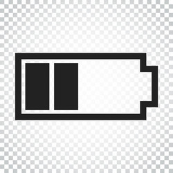 battery level indicator on isolated background vector image