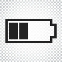 battery level indicator on isolated background vector