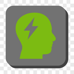 brainstorming rounded square button vector image