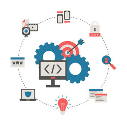 coding and programming concept vector image