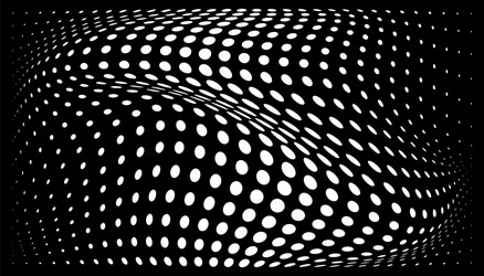 halftone distorted gradient dots background vector image