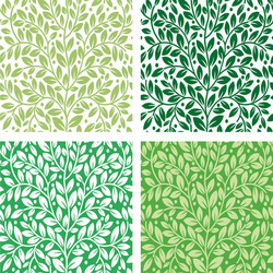 Emerald green plants circle frame seamless Vector Image