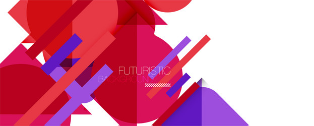 simple circles and triangles abstract background vector image