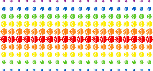 android robotics shape halftone spectral array vector image