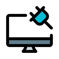 battery charging on computer for extended usage vector image