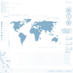 futuristic graphic user interface vector image