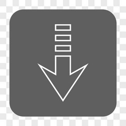 send down rounded square button vector image