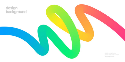 template with colorful gradient squiggles shapes vector image