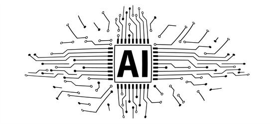 Pictrogram Ai Artificial intelligence ai pictogram generated Vector Image