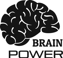 Human smart brain logo flat style Royalty Free Vector Image