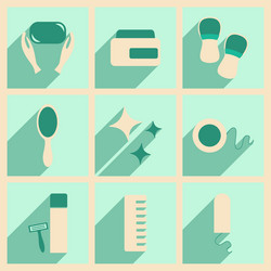 flat with shadow concept and mobile application vector image