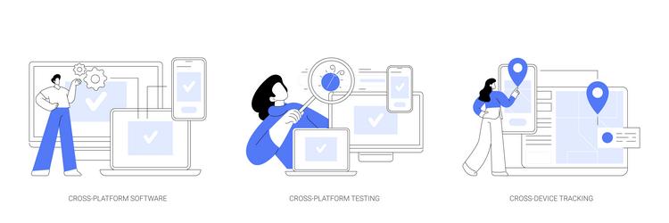 multi platform framework abstract concept vector image