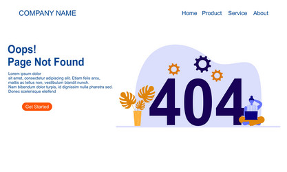page not found metaphor error 404 creative vector image