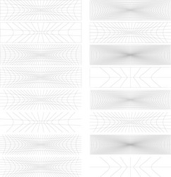 set rectangles w distort deform effect vector image