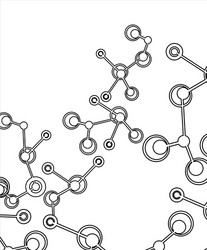 abstract molecular structure background vector image