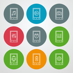 line icons set for web site design and mobile apps vector image