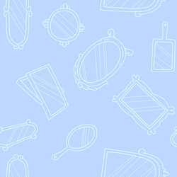 outline decorative frames mirror seamless pattern vector image