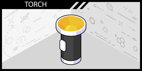 torch isometric design icon web 3d colorful vector image
