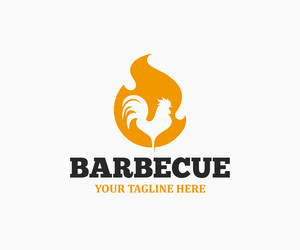 Barbecue Chicken Logo - Grill Concept Vector Image