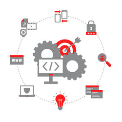 coding and programming concept vector image