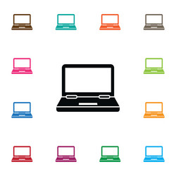 isolated monitor icon computing element vector image