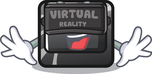 Virtual reality f8 button installed on computer vector