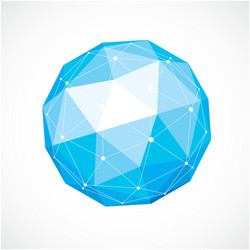 3d digital wireframe spherical object made using vector image