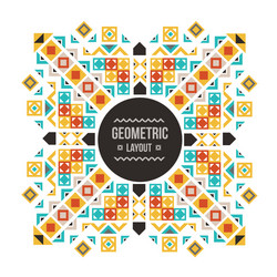 abstract geometric background for design retro vector image