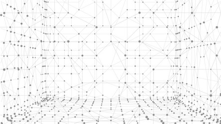 abstract polygonal perspective space dots vector image