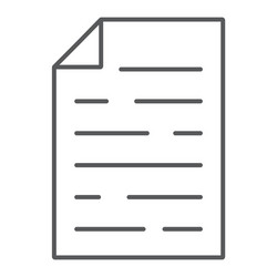 document thin line icon office and work file vector image