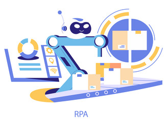 logistics automation flat vector image