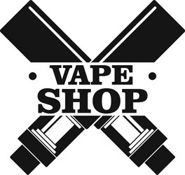 modern vape shop logo simple style vector