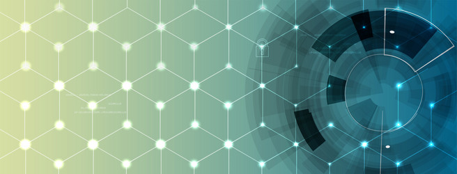 neural network concept connected cells with links vector image