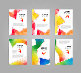 set of modern geometric triangular and other vector image