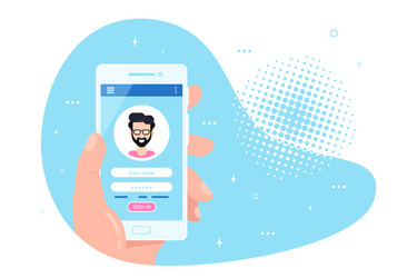 sign in to account user authorization flat vector image