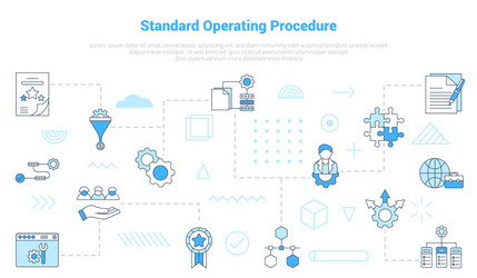 sop standard operating procedure concept vector image