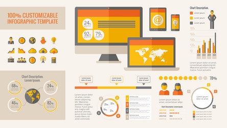 Technology Elements - Data & Charts vector image