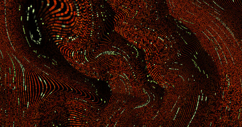 wave pattern 3d glowing abstract digital vector image
