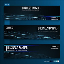 abstract technology web banner background 3d grid vector