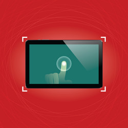 digital tablet with shiny sensor screen touch vector image