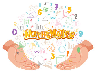 doodle math formula with mathematics font vector image