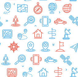 location and navigation pattern background vector image