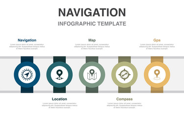 navigation location map compass gps icons vector image