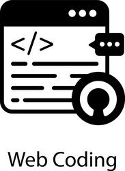 web coding vector image