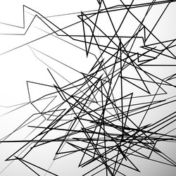 Abstract edgy lines artistic grayscale background vector