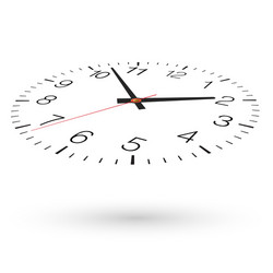 clock view from above and one side vector image