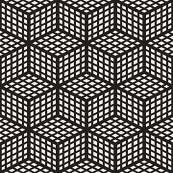 cubic grid tiling endless stylish texture vector image