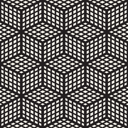 Cubic grid tiling endless stylish texture vector